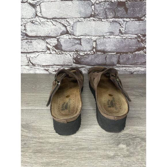 Spring Step Brown Suede Leather Cork Slide Wedge Sandals Women’s Sz 39EU/8.5M US - Picture 4 of 16